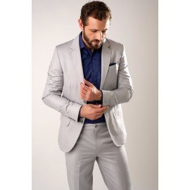 Terno Cinza Claro Acetinado