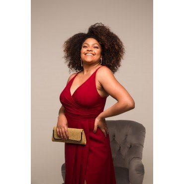 Vestido Marsala Alfaiataria